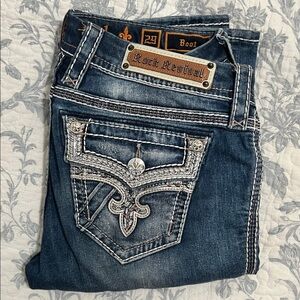 Rock Revival Women's Dark Blue Boot Cut Jeans Ena style